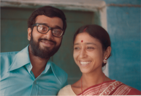 Old Photograph of Prabir Purkayastha and Ashok Lata Jain in JNU